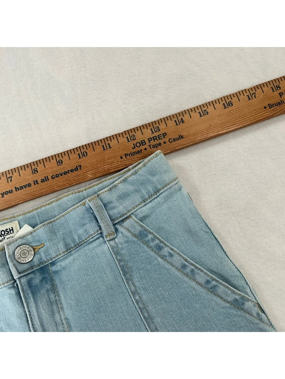 OshKosh B'gosh Girls Size 14A Light Wash Flare Jeans Bell-Bottom Y2K Style